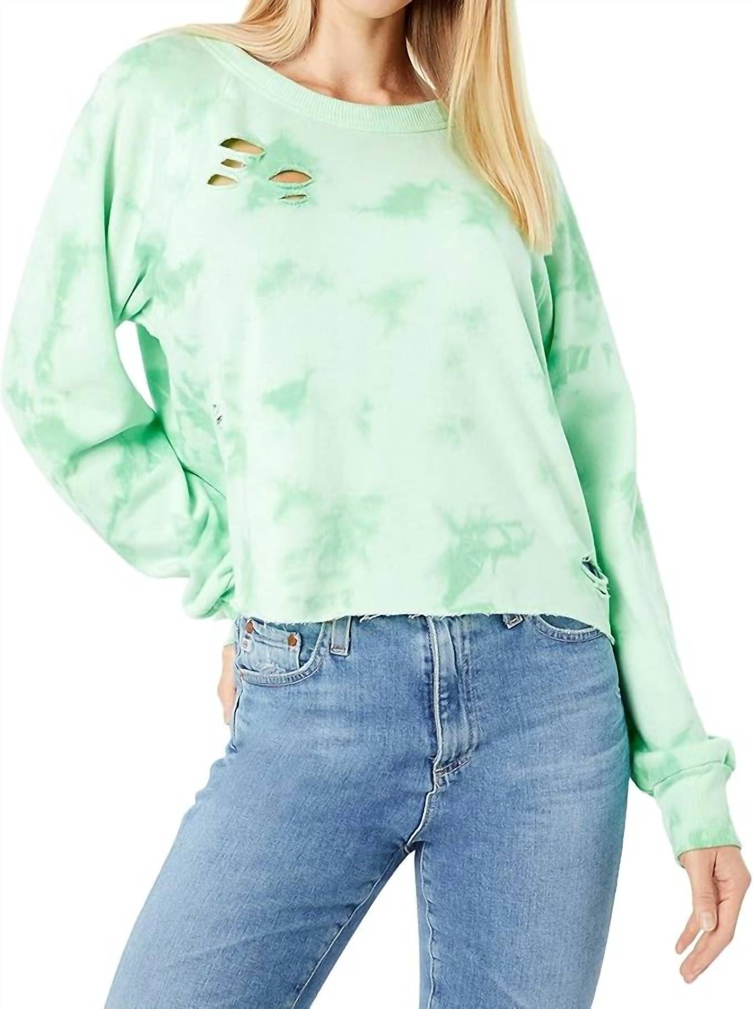 

Укороченный свитшот в зеленом пепле WILDFOX