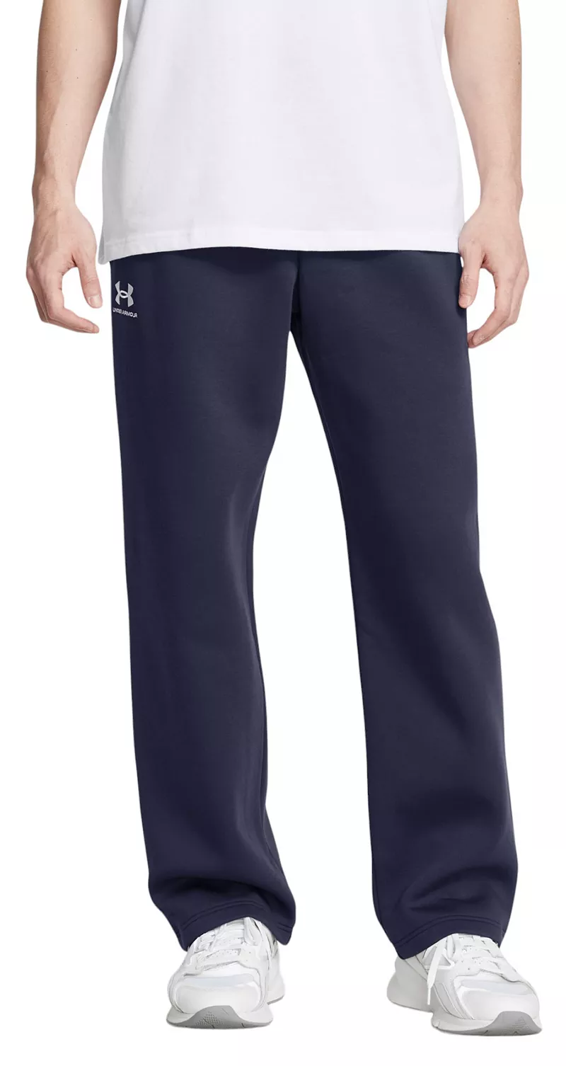 

Мужские флисовые брюки Under Armour Icon, цвет Midnight Navy/White