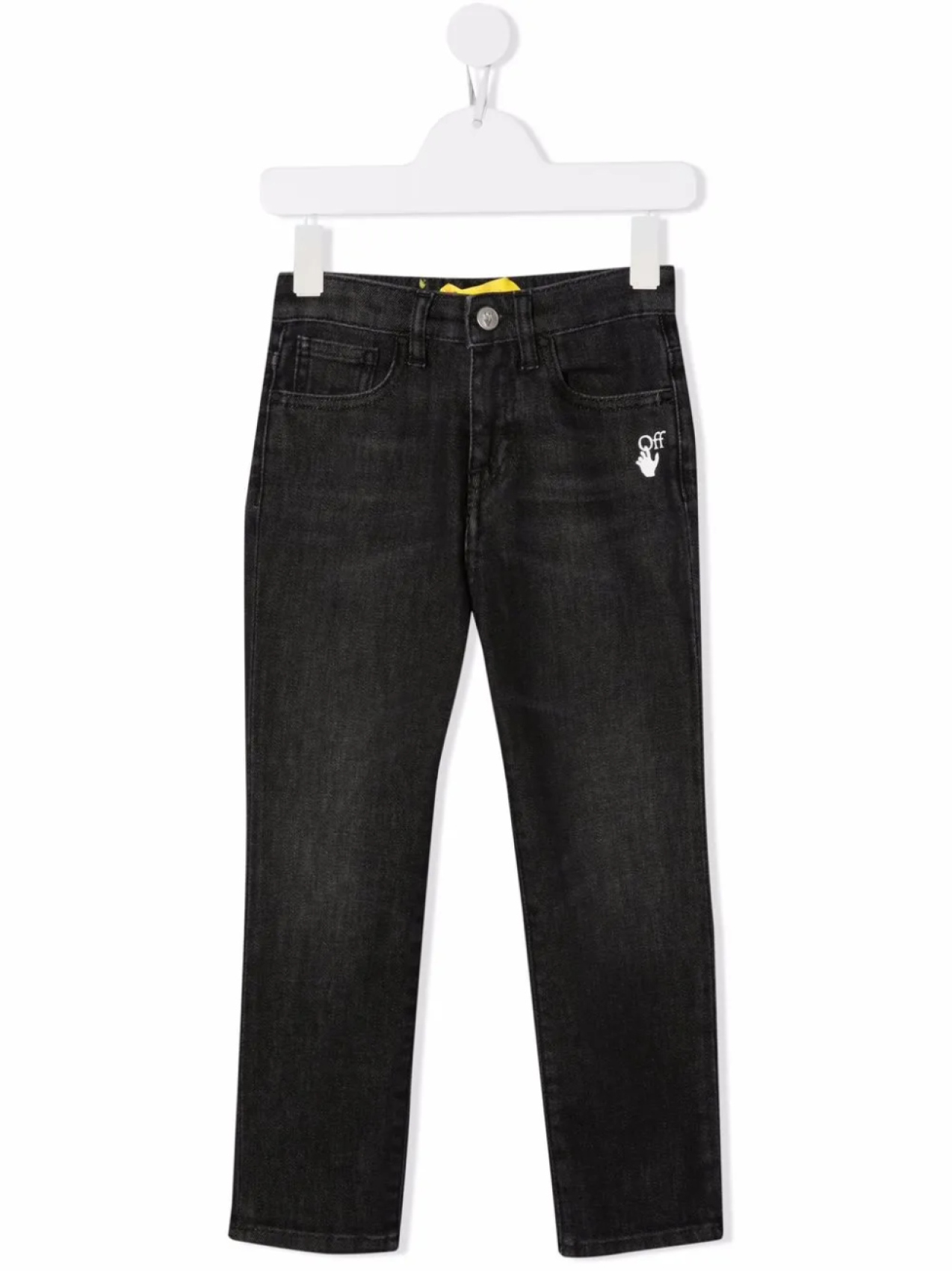 

Off-White Kids джинсы Slim-Diag с логотипом, черный