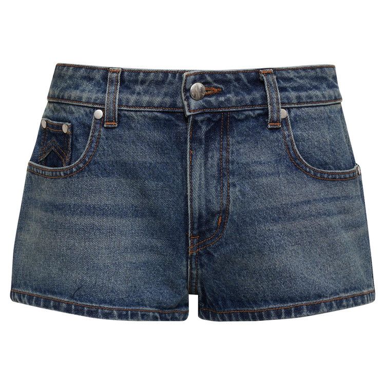 

Шорты Rhude Low-Waist Denim Short, Dark Indigo