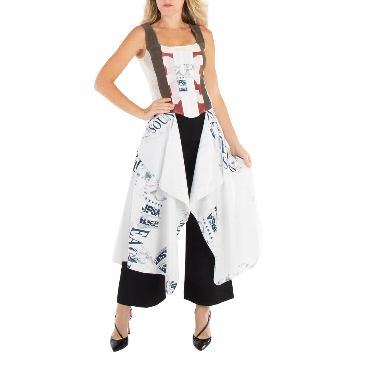 

2000 Архивы Многоцветный Пэчворк Многослойный Топ 2000 Archives, мультиколор