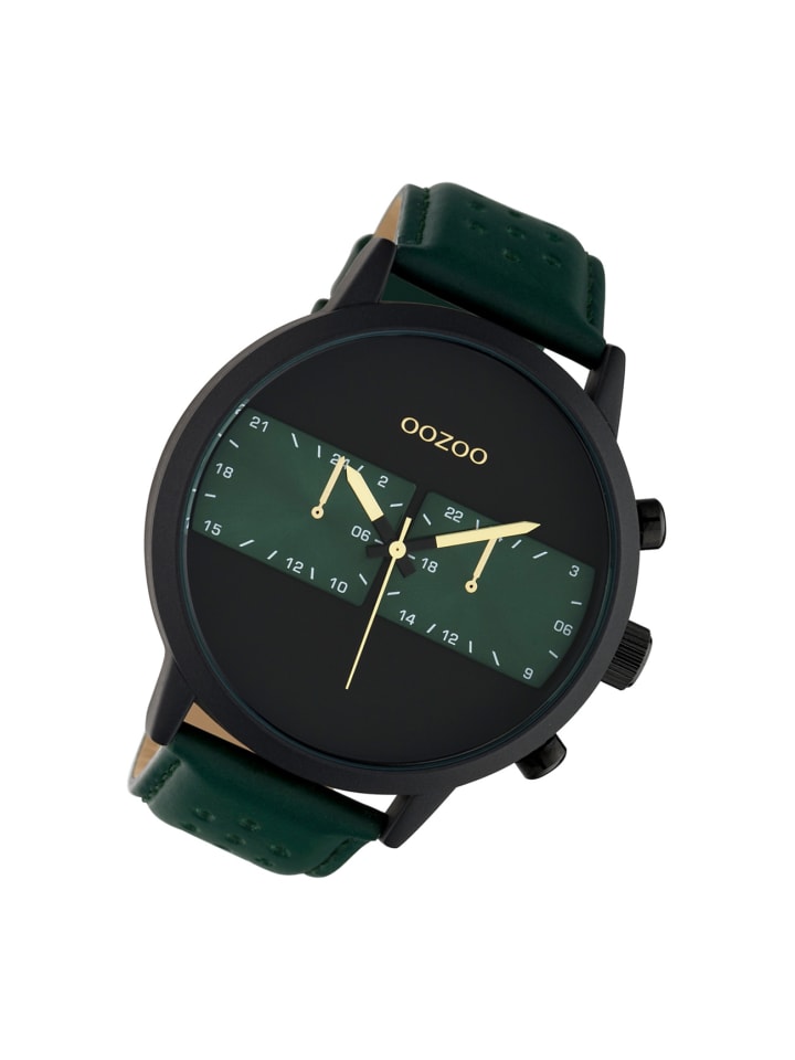 

Аналоговые наручные часы Oozoo Timepieces, зеленые, очень большие (примерно 50 мм)