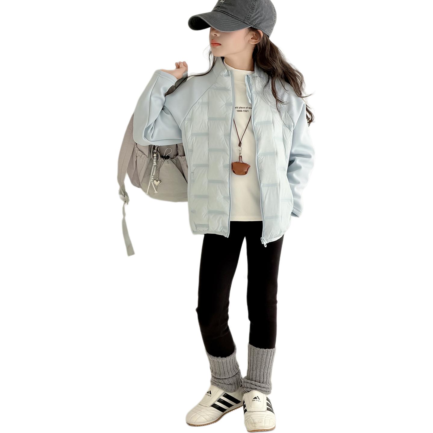 

Осенне-зимняя водолазка свободного кроя утепленная обычная серия White Duck Down Liner Kids' Disney, голубой