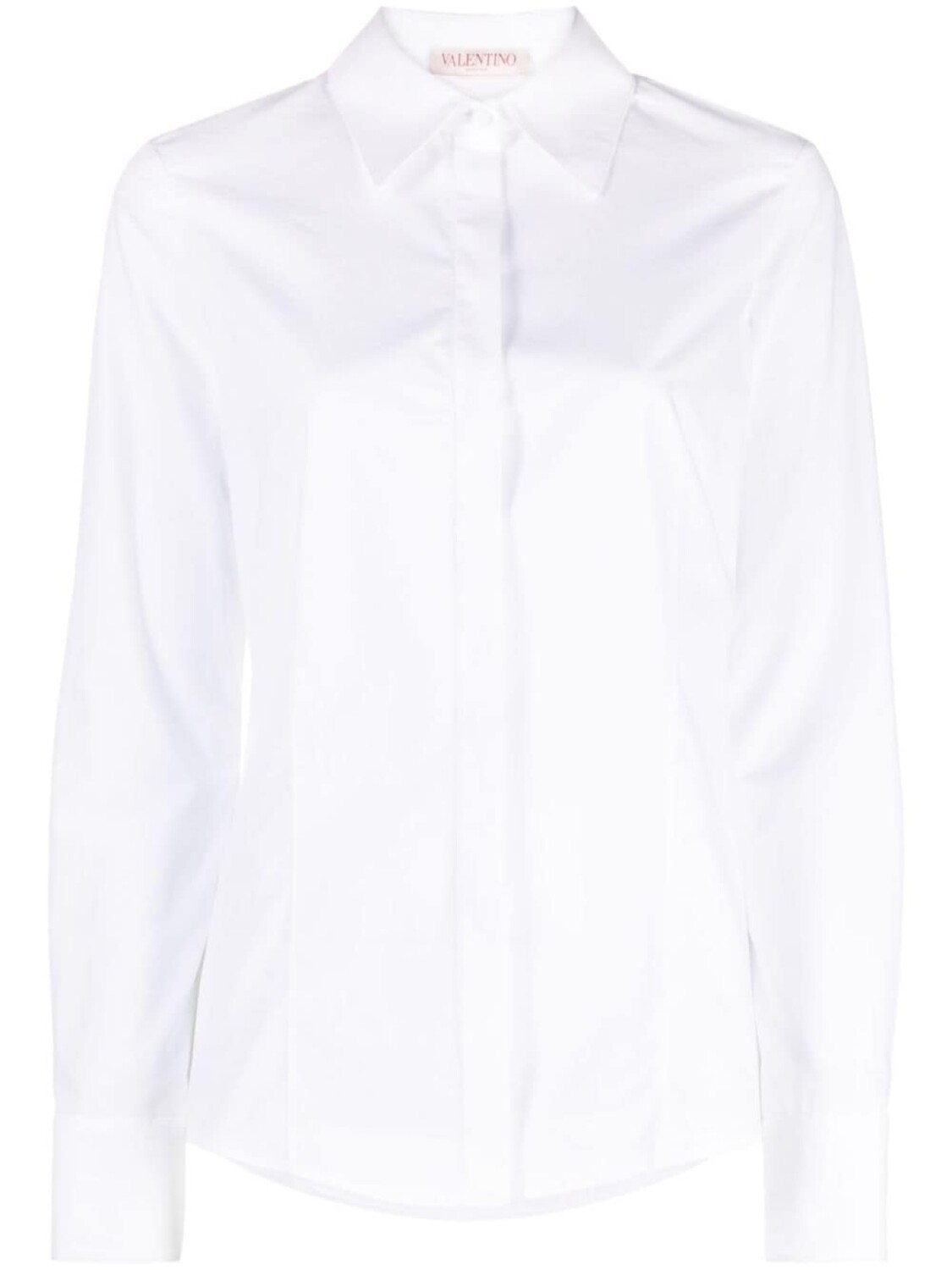 

Valentino Garavani pointed-collar long-sleeve shirt, белый