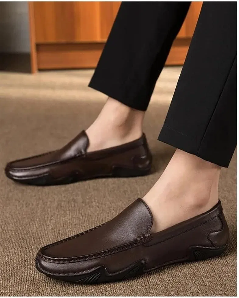 Мокасины мужские, кожа, Driving Moccasins, коричневый ZUZALA — фото 2