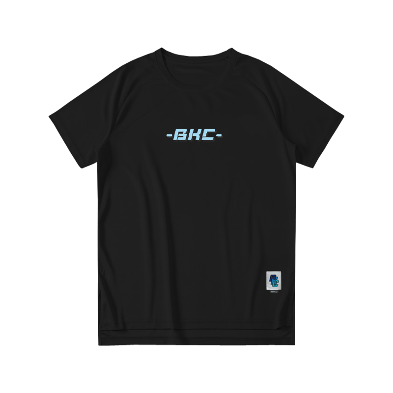 Футболка American Team Color Scheme Быстросохнущая Тренировочная Одежда Мужская BKCXZICE, 2.0 Градиентная Короткий Рукав-Майами Черный — фото 2