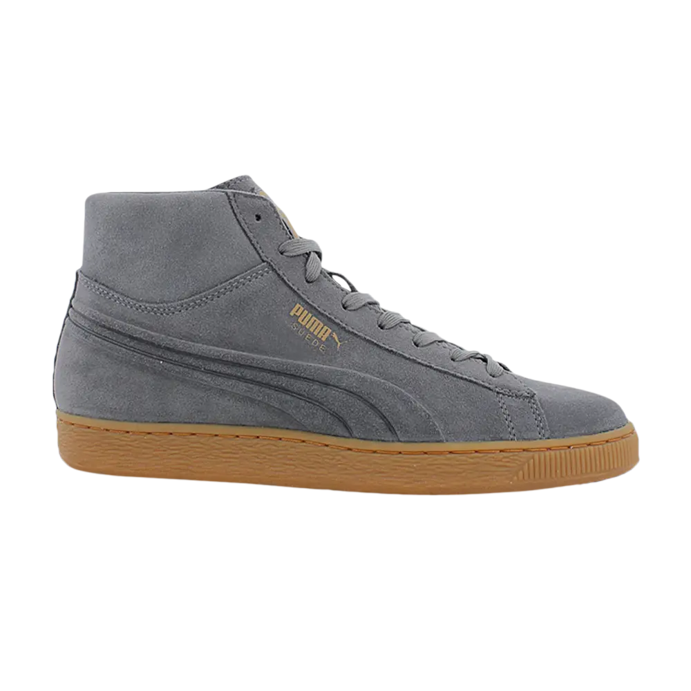 Кроссовки Suede Mid Emboss Puma, серый