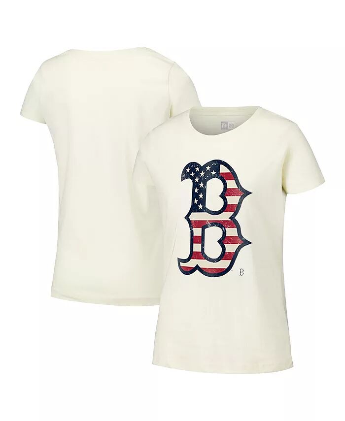 

Женская кремовая футболка Boston Red Sox в винтажном стиле New Era
