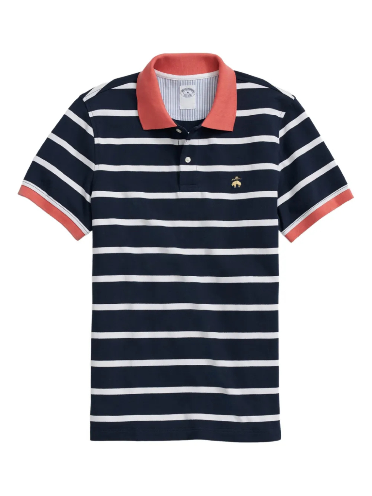 

Рубашка-поло Brooks Brothers с полосатым воротником, синий