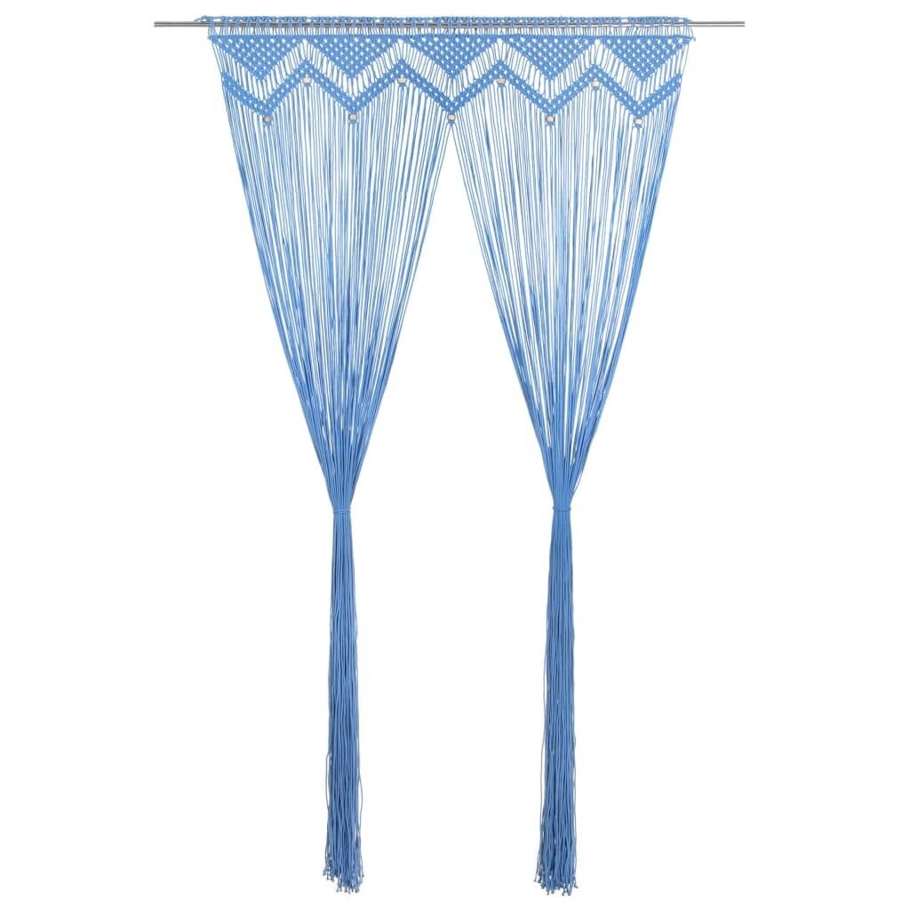 

Штора макраме синяя 140х240 см хлопок DKD HOME DECOR, синий