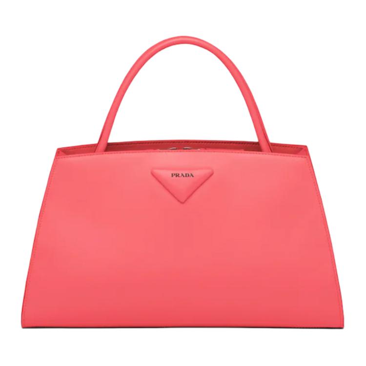 

Prada Женская кожаная сумка кораллового цвета