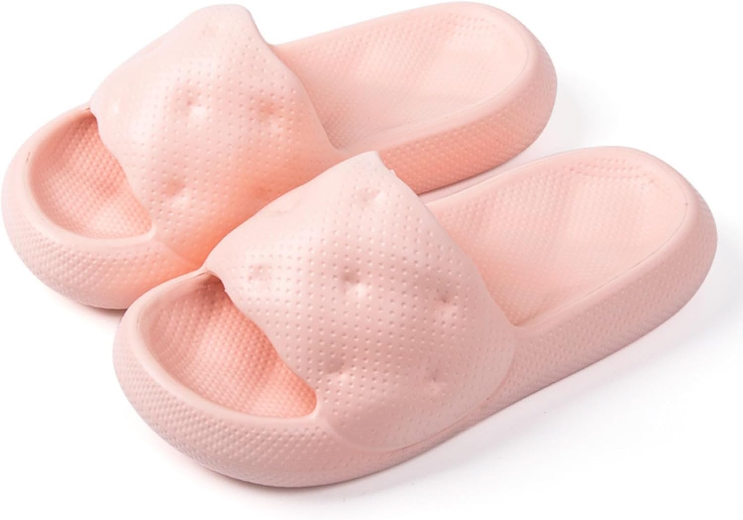 

Сланцы FRZTOUR Cloud для женщин и мужчин, летние пляжные шлепанцы для душа, с нескользящей подошвой, толстой подошвой, удобные и легкие, розовый