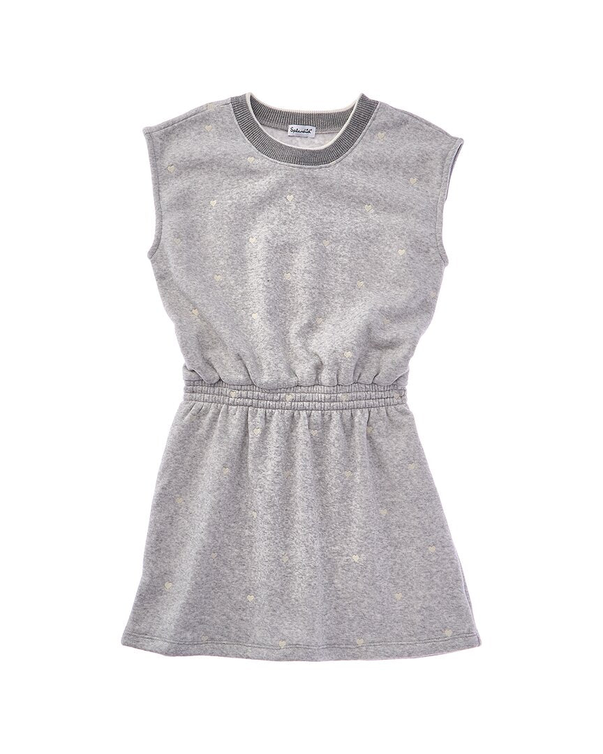 

Великолепное платье с разбросанными сердцами Splendid, серый