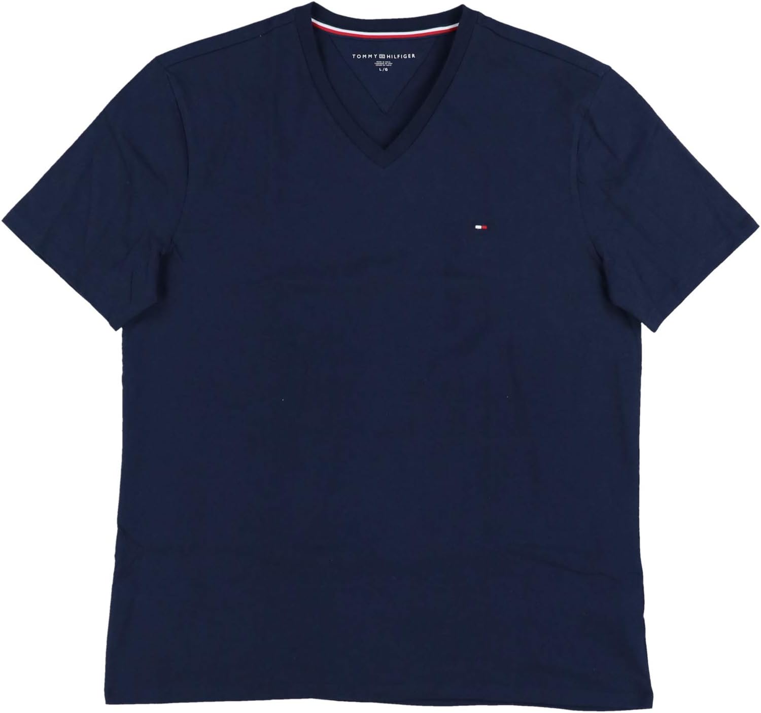 

Мужская футболка Tommy Hilfiger Classic Fit с V-образным вырезом и логотипом, Navy