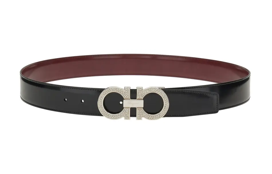 

Ferragamo Ремень мужской из коровьей кожи Black 3,5 см