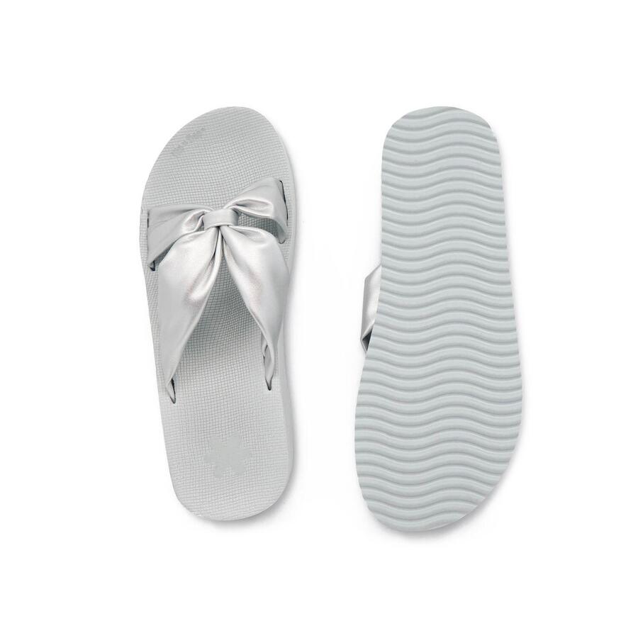 FLIP FLOP Женские сандалии на танкетке с бантом Lt.Grey — фото 3