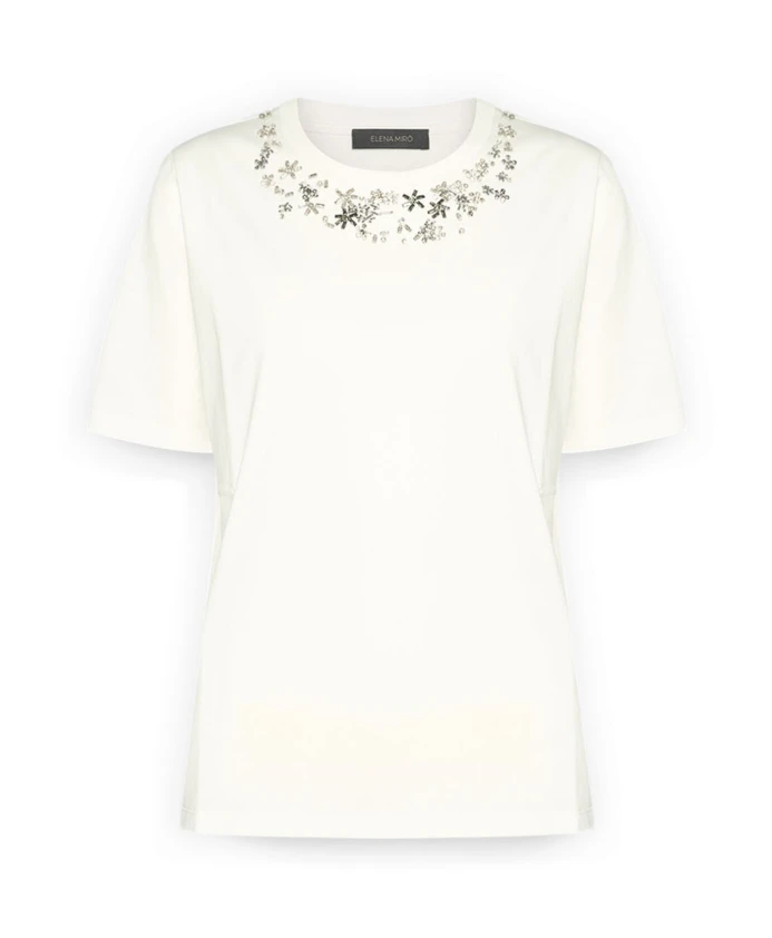

Футболка с цветочной вышивкой Elena Mirã², белый