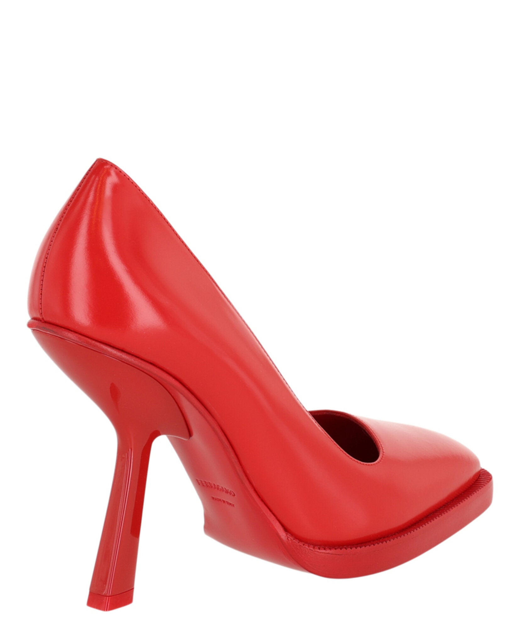 Туфли-лодочки Anser X5 из кожи Salvatore Ferragamo, красный — фото 3