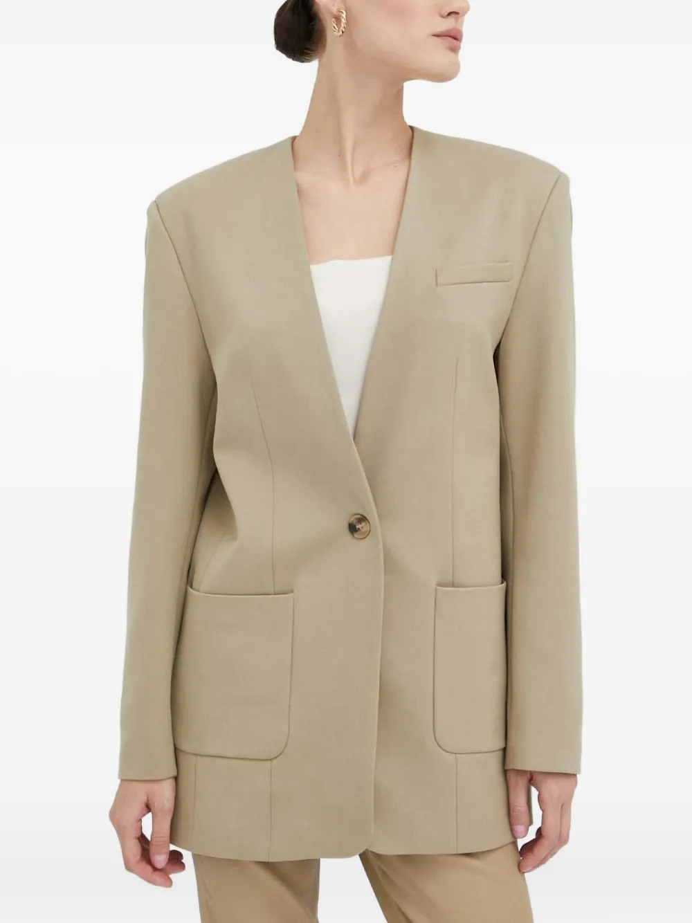 

Однобортный топ с карманом Day Birger Et Mikkelsen, зеленый