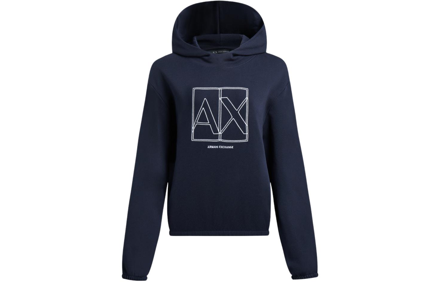 

ARMANI EXCHANGE Женская толстовка SS24 темно-синего цвета