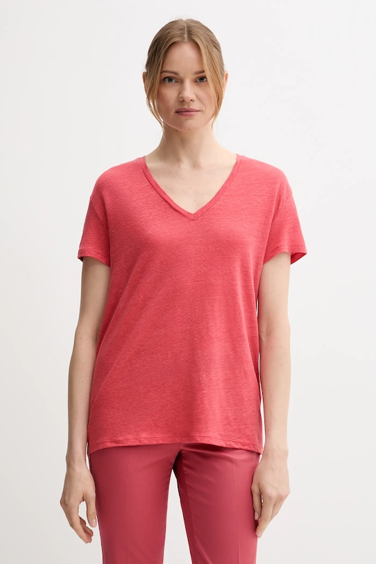 

Льняная футболка United Colors Of Benetton, красный