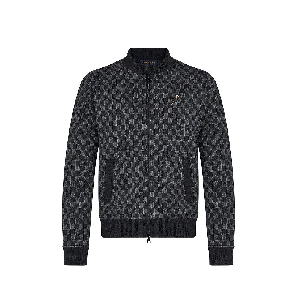 

Куртка-бомбер Damier Jacquard на молнии Louis Vuitton, серый