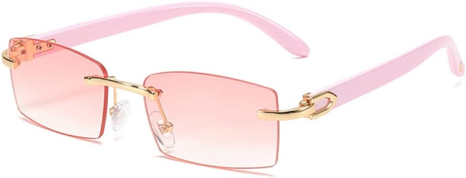 

MUTYNE Модные женские солнцезащитные очки маленького прямоугольного размера, винтажные, без оправы, прозрачные, с градиентом цвета океана, мужские солнцезащитные очки UV400, Pink Pink