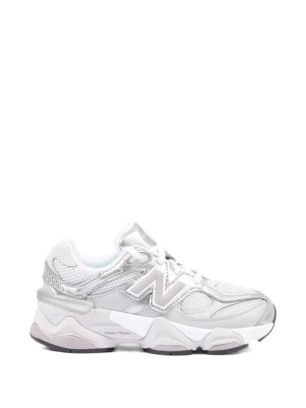 Кроссовки с сетчатыми вставками 9060 New Balance Kids, серебро — фото 2