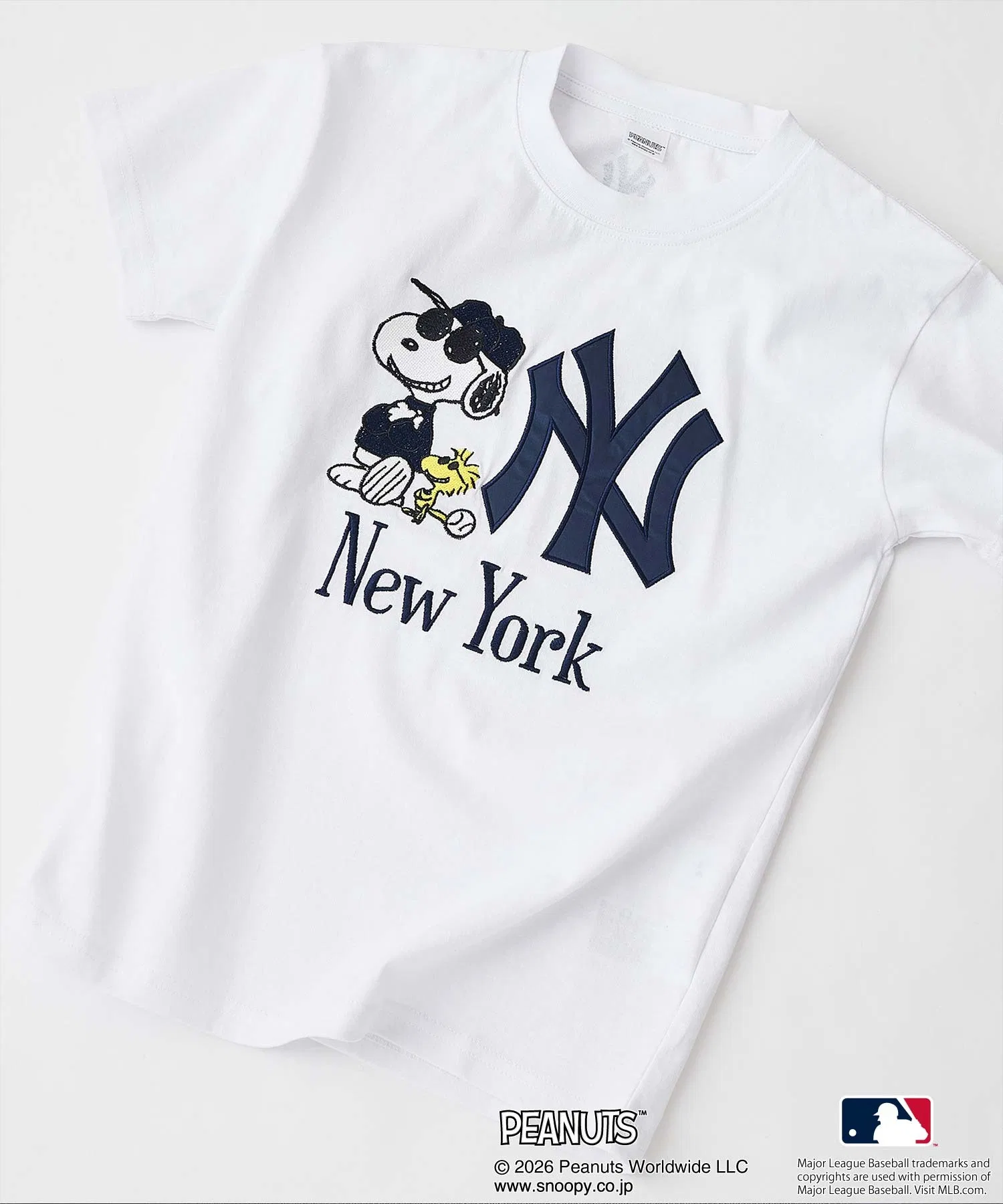 Детская футболка PEANUTS x MLB с вышивкой