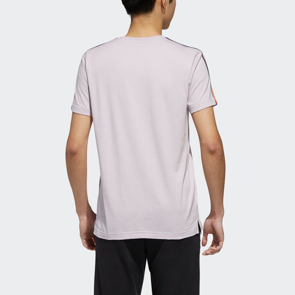 Футболка neo m cs skt tee 2 contrasting colors stripe skateboard printing short sleeve purple pink Adidas, розовый — фото 4