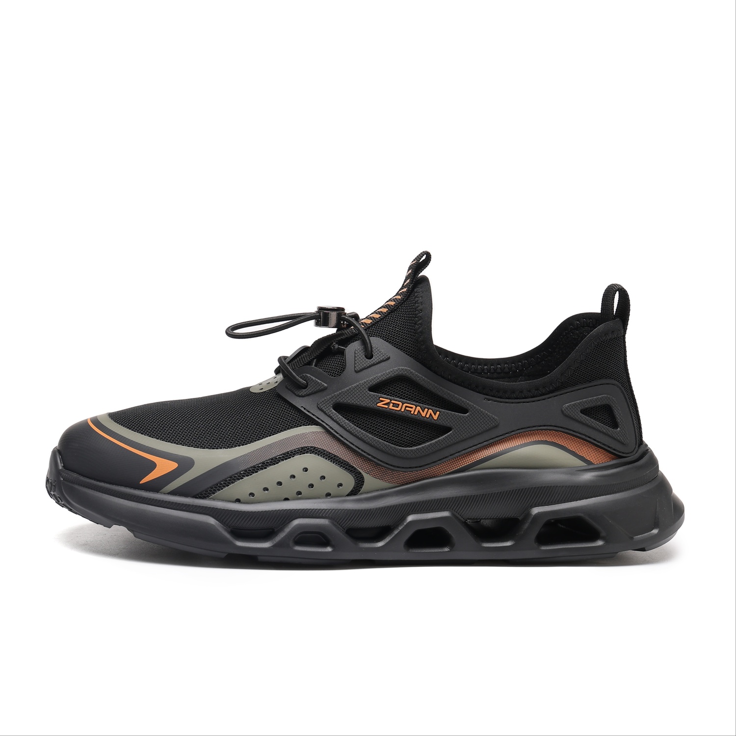 

Zheng Dan Nu Износостойкие и легкие мужские низкие кеды Casual - черный оранжевый, цвет Black Orange