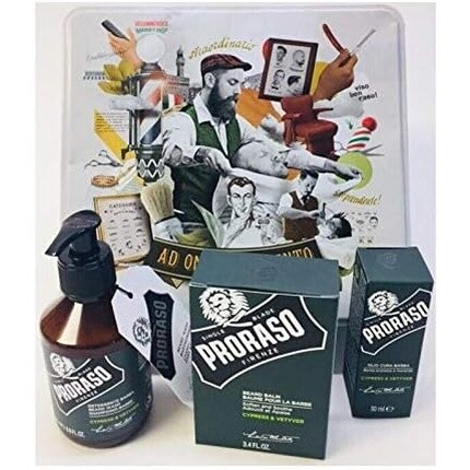 Набор для ухода за бородой Cypress & Vetiver Green 900G, Proraso — фото 3