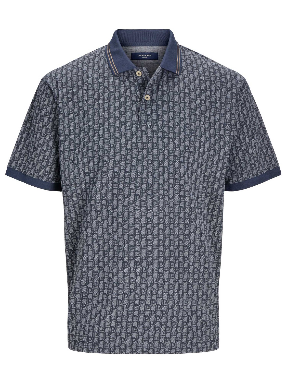 

Футболка Jack & Jones JPRBLUWARREN AOP SS POLO, синий