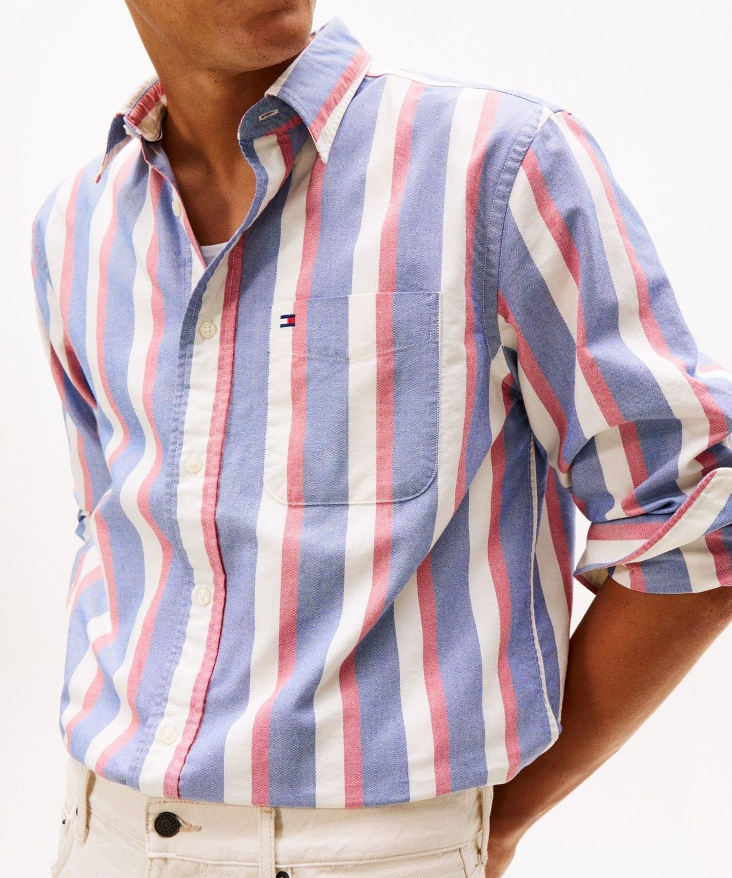 Рубашка Heritage Oxford Icon Stripe TOMMY HILFIGER, Black 0A4