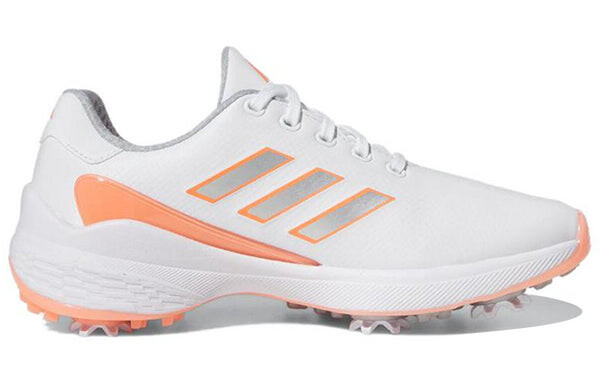 Кроссовки (WMNS) Adidas ZG23 Golf Shoes 'Cloud White Silver Metallic Coral Fusion', белый — фото 2