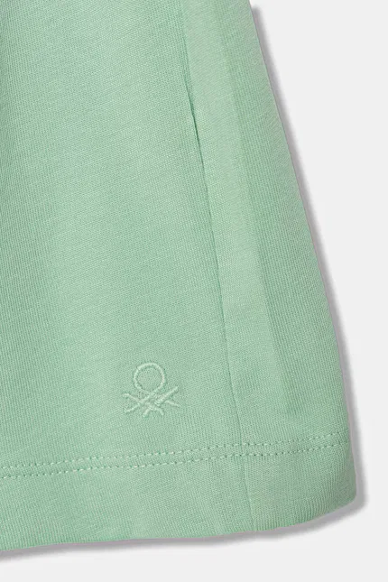 Шорты спортивные из хлопка Szorty United Colors of Benetton, зеленый — фото 3