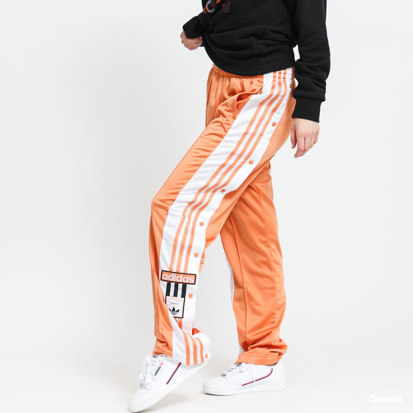 Трикотажные спортивные штаны женские коралловые Adidas Originals — фото 4