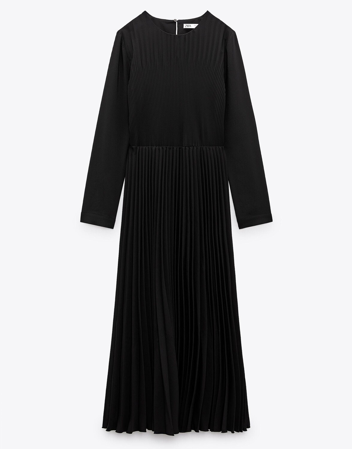 

Платье Zara Pleated Midi, черный