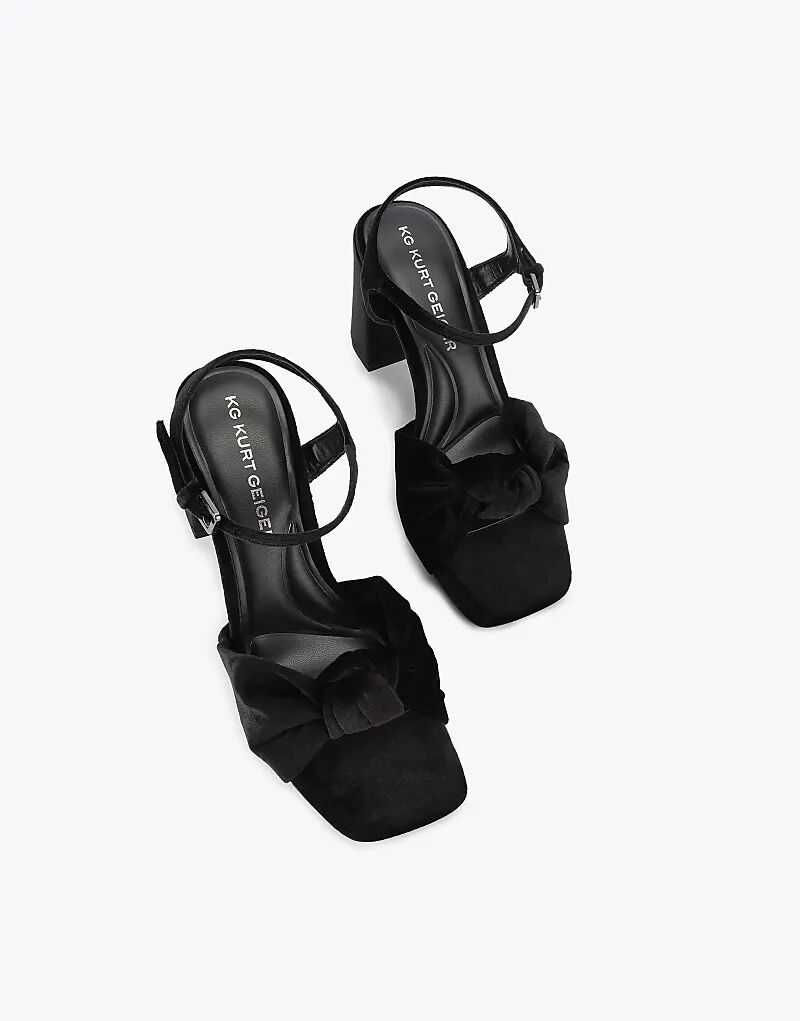 Босоножки на каблуке KG Kurt Geiger Signet черного цвета — фото 2