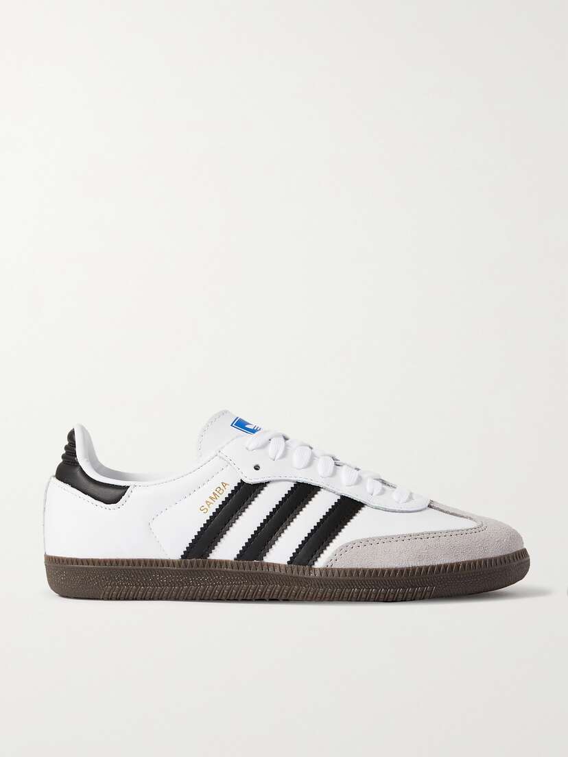 Кроссовки Samba og из кожи и замши Adidas Originals, белый