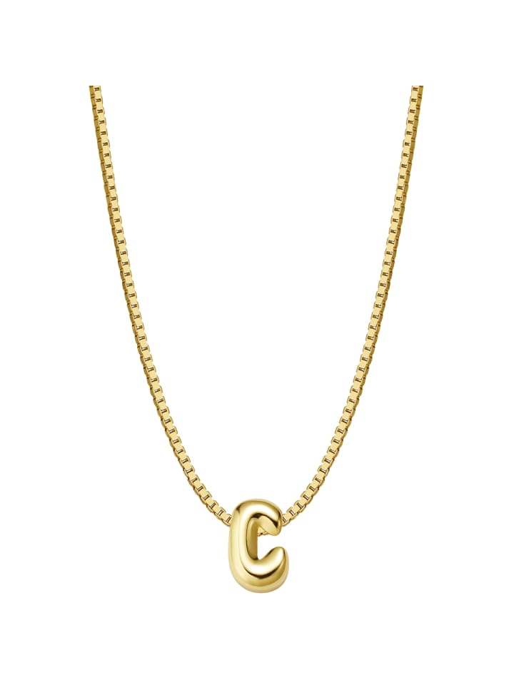 

Glanzstücke München Серебряное колье с буквой С в оправе из желтого золота