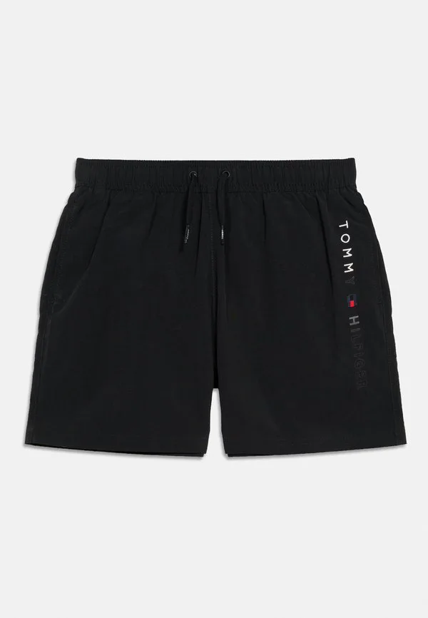Оригинальный логотип, плавательные шорты средней длины. Tommy Hilfiger, Black