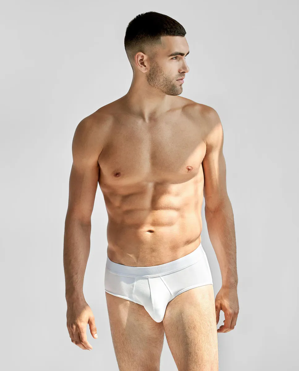 

Упаковка из 3 мужских трусов из простого органического хлопка Bread & Boxers, белый