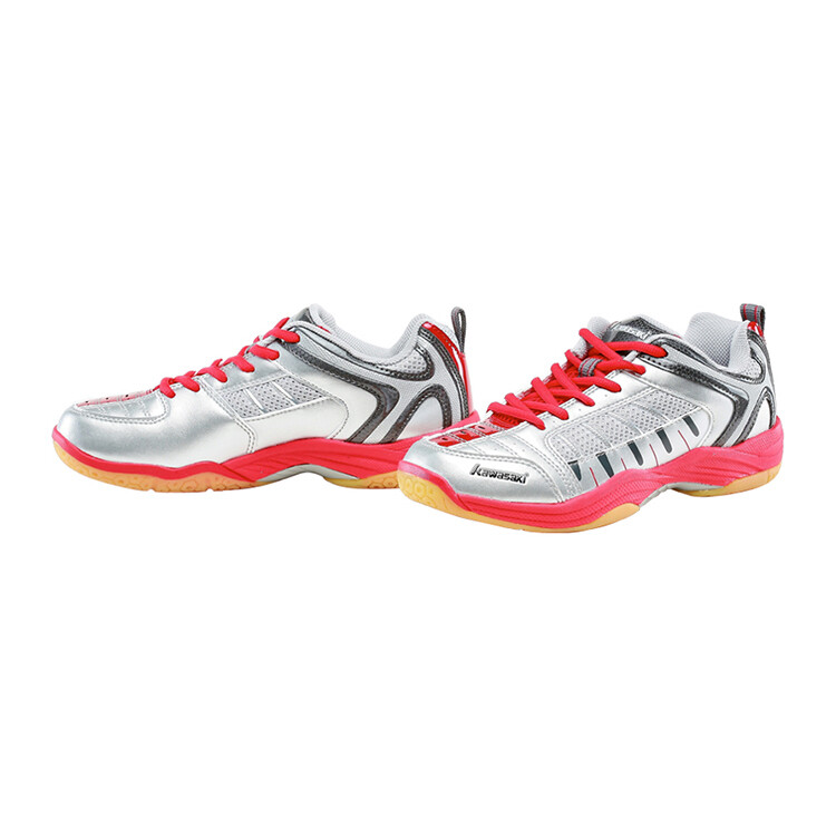 Кроссовки Kawasaki Badminton Shoes Unisex Low-top Silver/Red, серебряный — фото 4