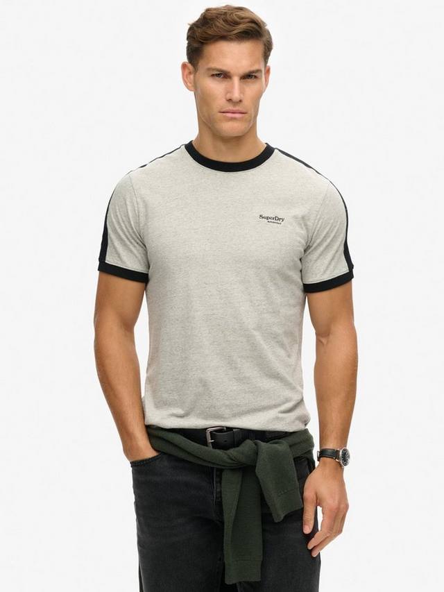 

Ретро-футболка с логотипом essential Superdry, цвет Grey/Black