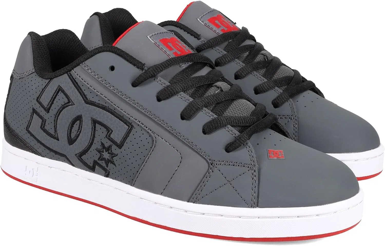 Кроссовки для скейтбординга DC Shoes Net, серые/черные/красные