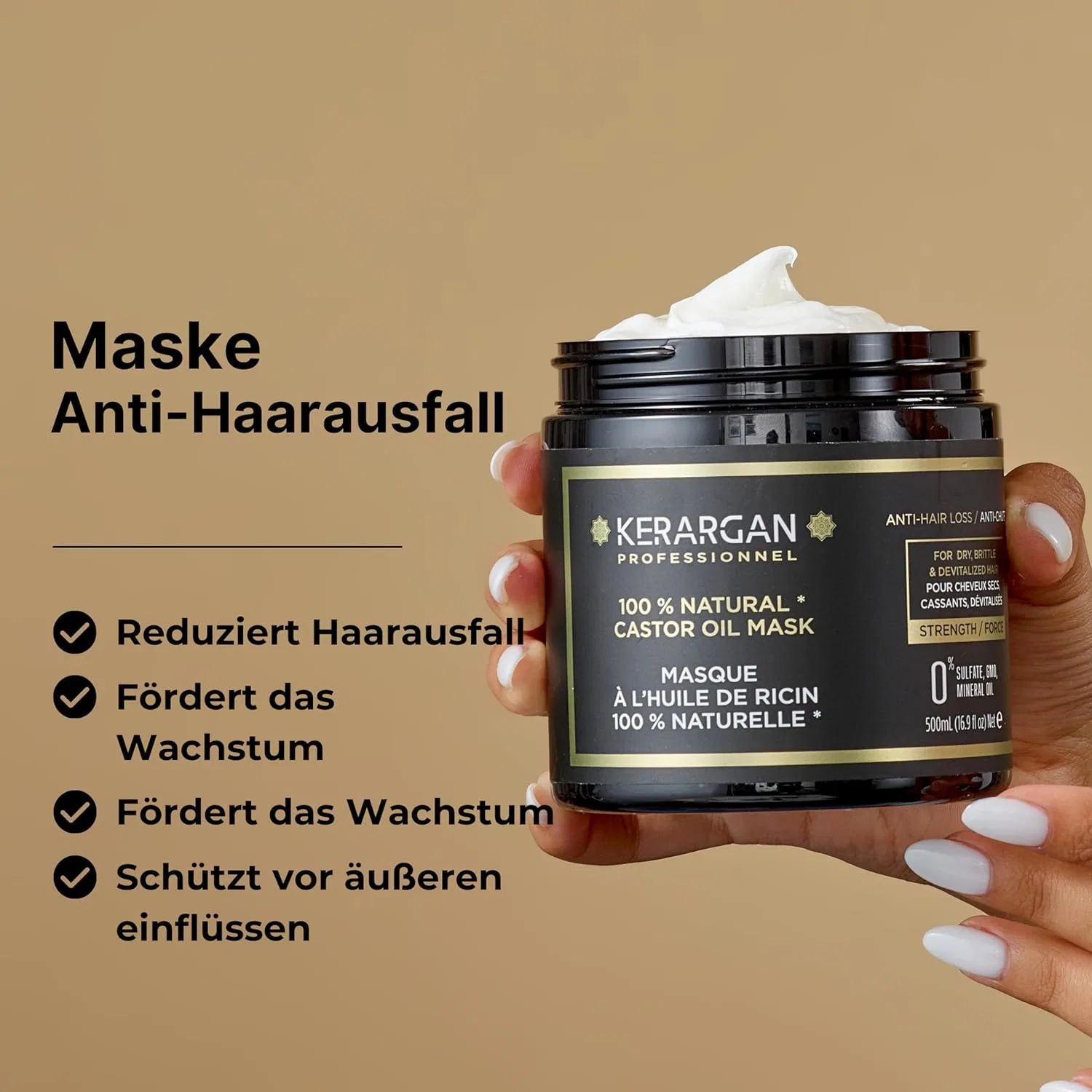 Маска для волос против выпадения с касторовым маслом от Kerargan Kerargan — фото 2