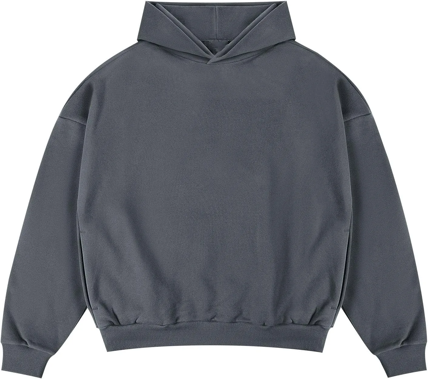 

Толстовка для мужчин Oversized однотонная с капюшоном и боковыми карманами OTSANT