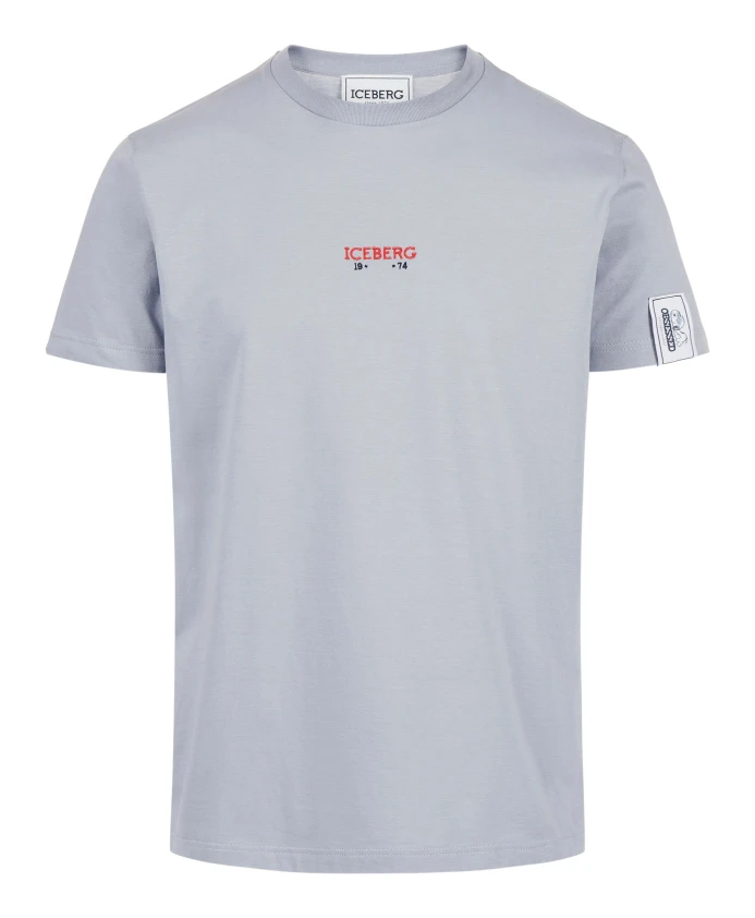 

Светло-Серая футболка прямого кроя с вышитым логотипом и принтом Peanuts на спине. Iceberg, серый