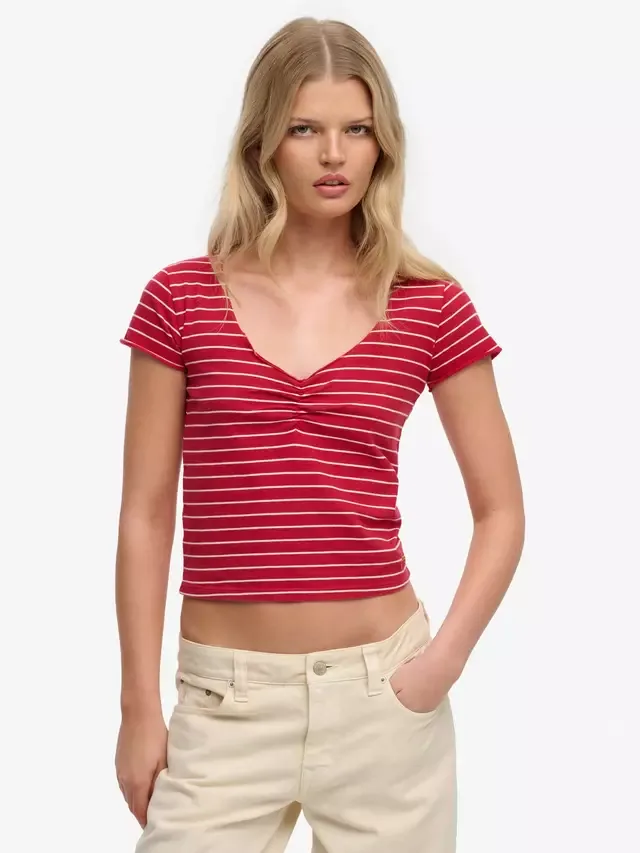 Спортивный топ с присборенным узором Superdry, Red